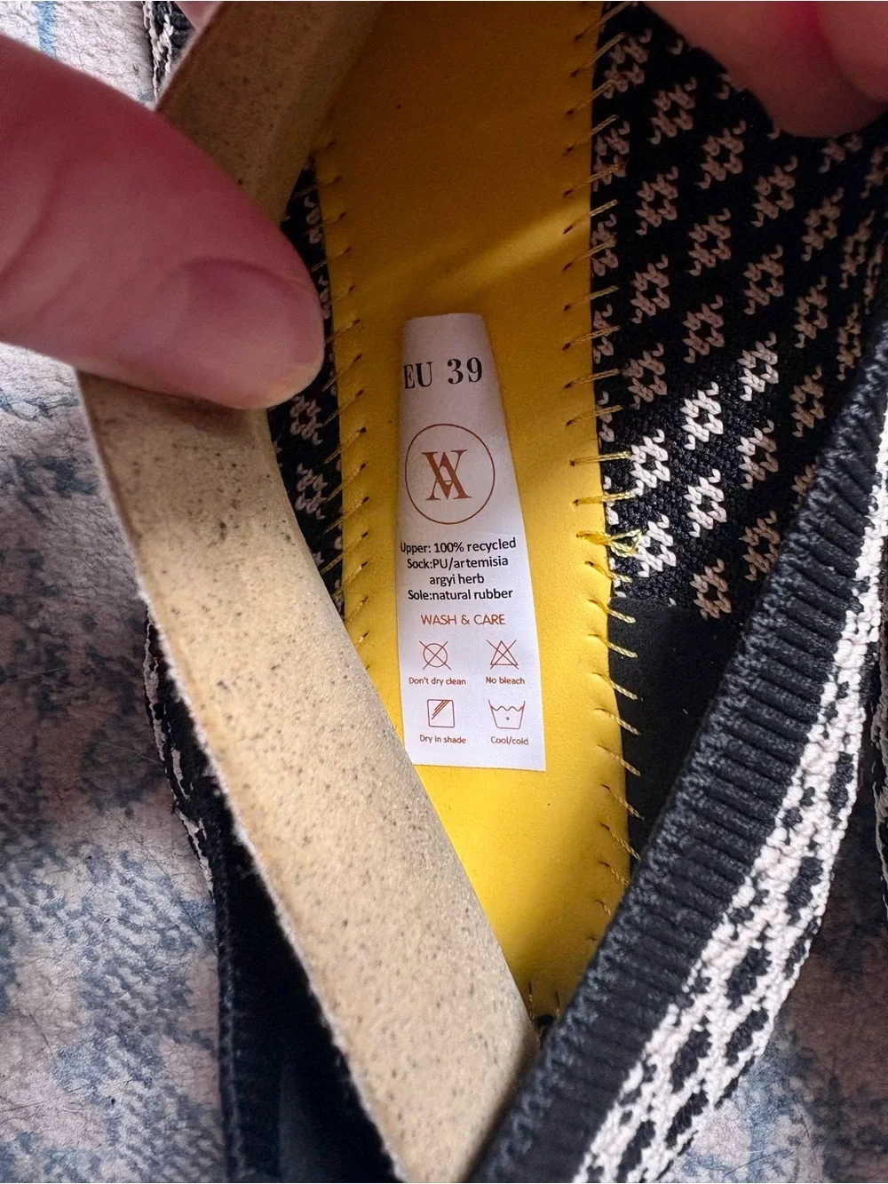 VIVAIA Ballet Flats Geometric Knit Black Cream White Tweed Fall Size 39 US 8